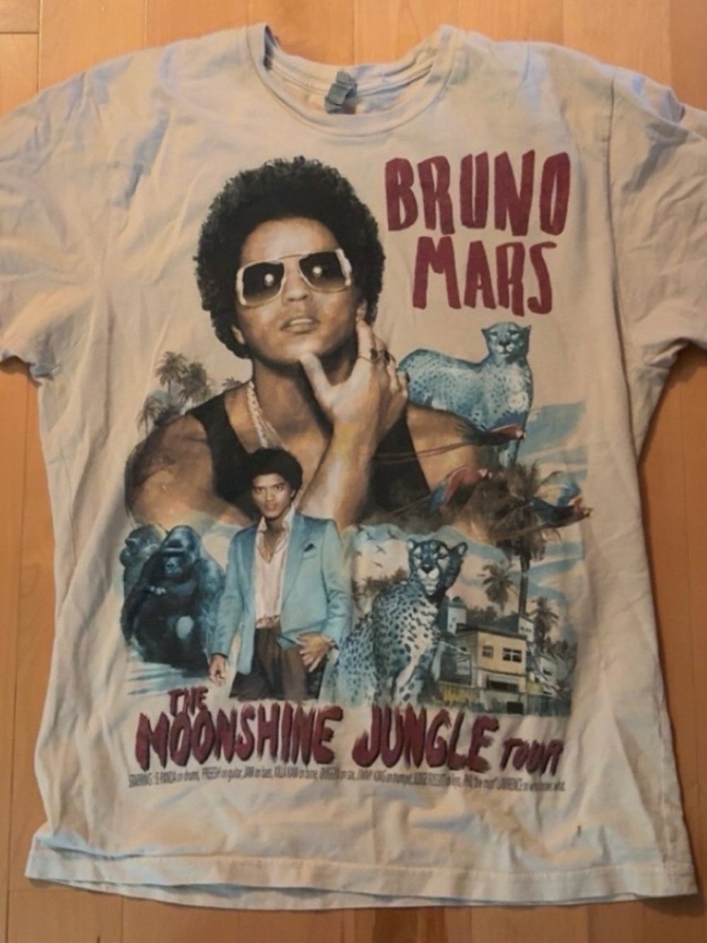 Bruno Mars Graphic Short Sleeve Tee - Light Cream